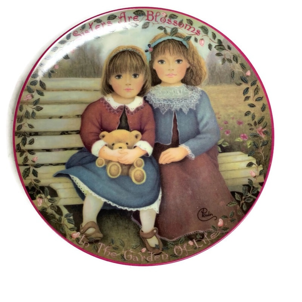 Bradford Exchange Kindred Moments Sisters are Blossoms Decorative Plate